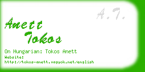 anett tokos business card